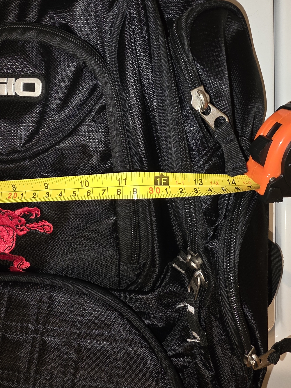 OGIO Black Backpack with Red Fireball Embroidered Logo - Picture 6 of 8